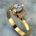 modèle 3D de Bague fleur de lise acheter - rendu modèle 3D de Bague fleur de lise acheter - rendu