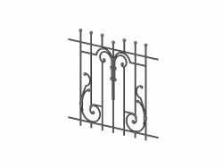 Wrought iron fence